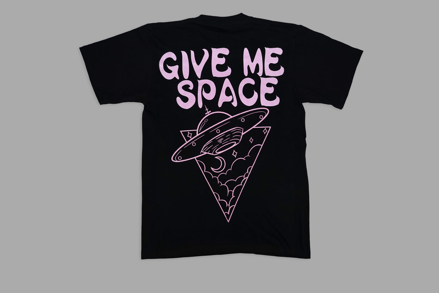 “GIVE ME SPACE” Black/Pink T-Shirt