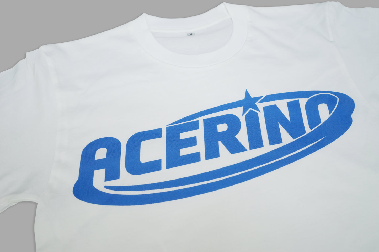 “ACERINO” White/Blue Print T-Shirt