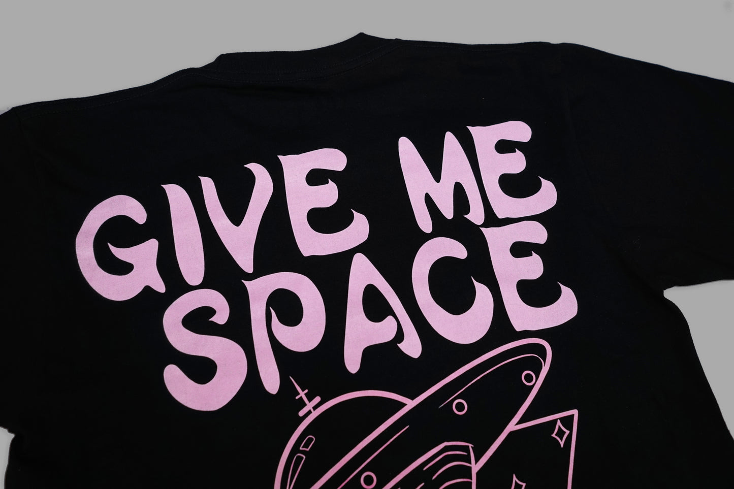 “GIVE ME SPACE” Black/Pink T-Shirt