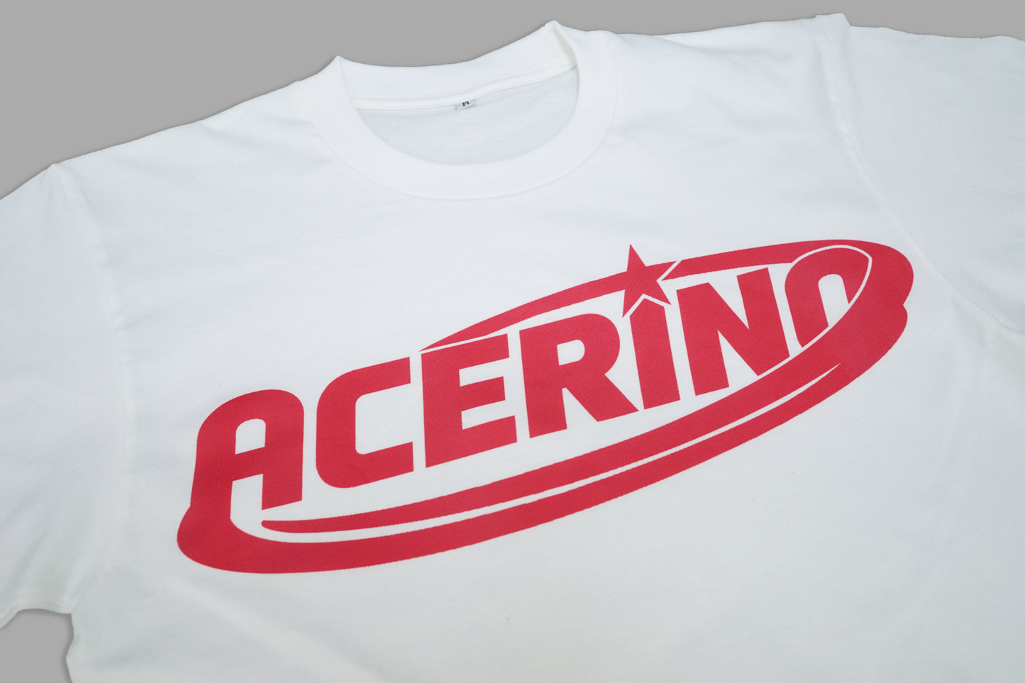 “ACERINO” White/Red Print T-Shirt